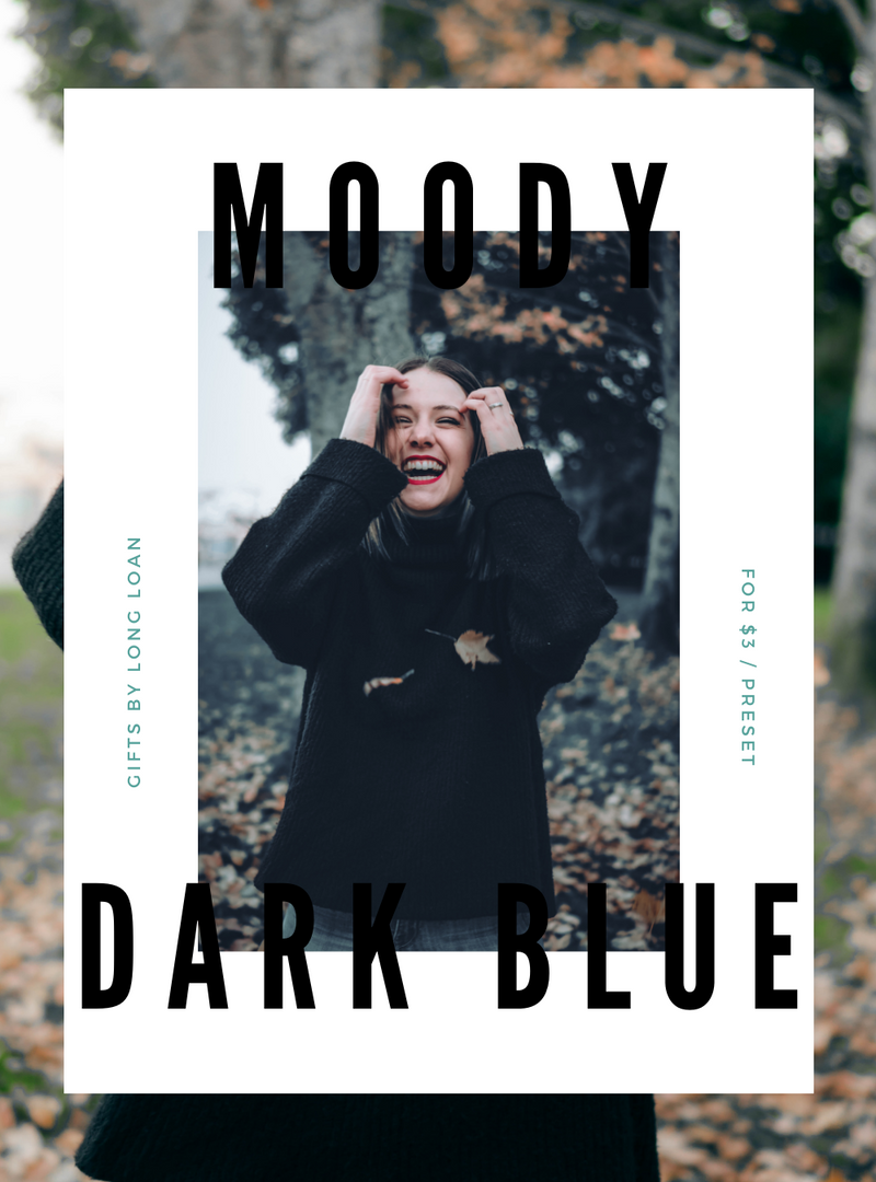 Moody Dark Blue