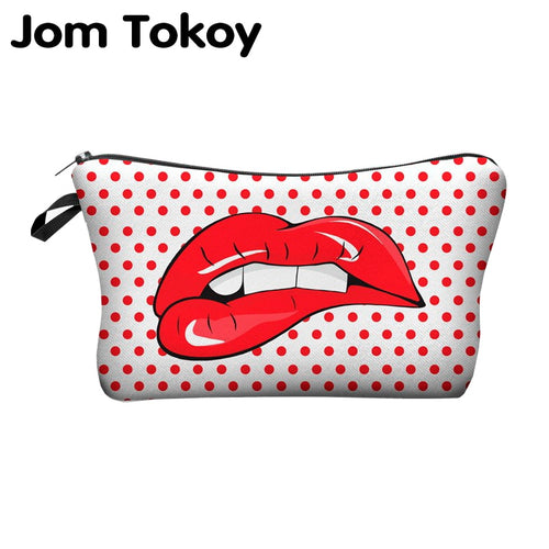 Jom Tokoy Printing Makeup Bags With Multicolor Pattern Cute organizer bag Pouchs For Travel Ladies Pouch Women Cosmetic Bag